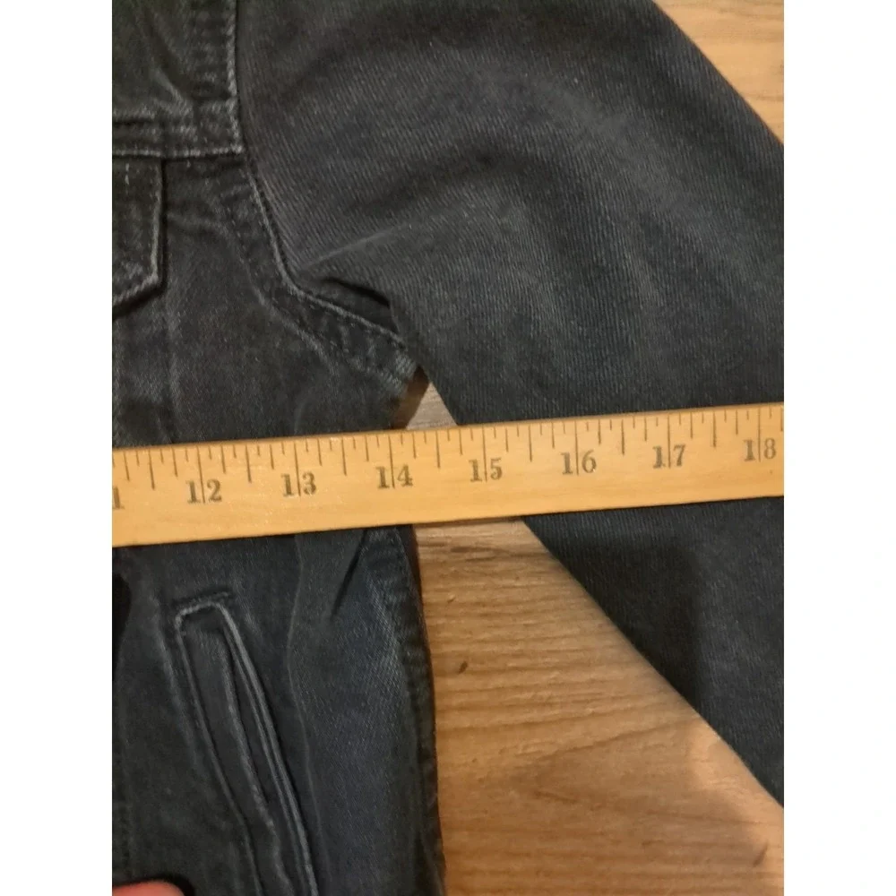 Polo Ralph Lauren Denim Girls Sz S/6 Black‎ Long Sleeve L/S Embroidered Jacket